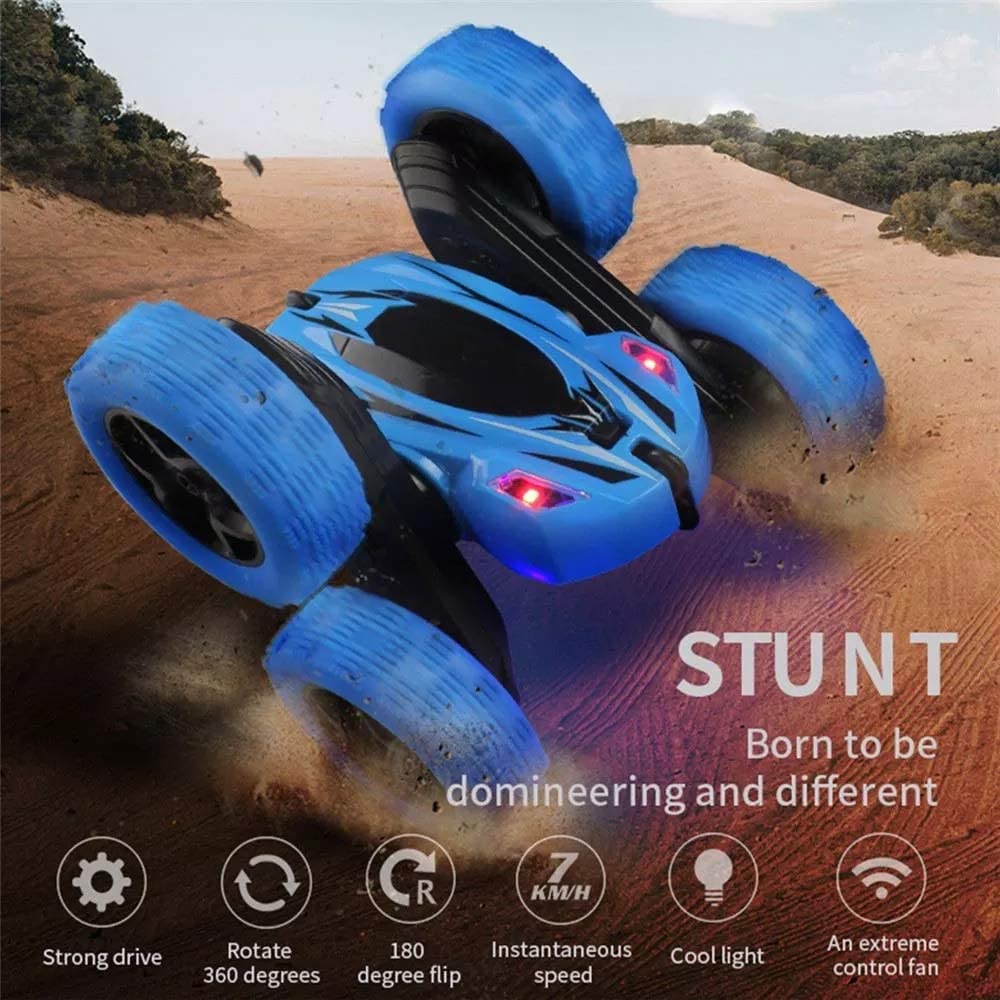 Remote Control Car 360° Rotating LED Headlights Blue