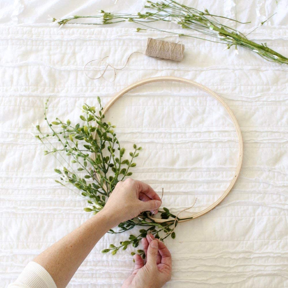 6 Pieces Embroidery Hoops Set Bamboo