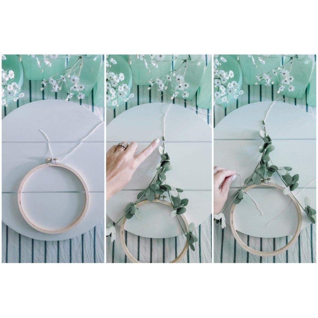 12 Pieces Embroidery Hoops Set Bamboo 6 inch