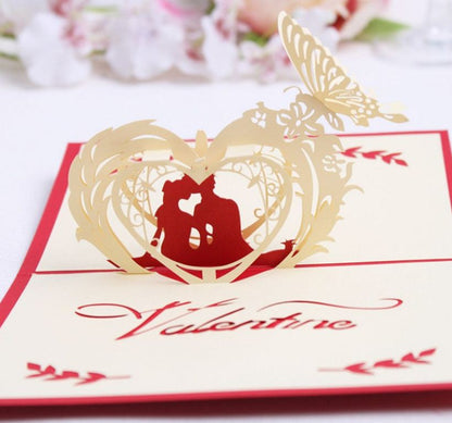 3D Love Valentine's Day Pop Up Card and Envelope