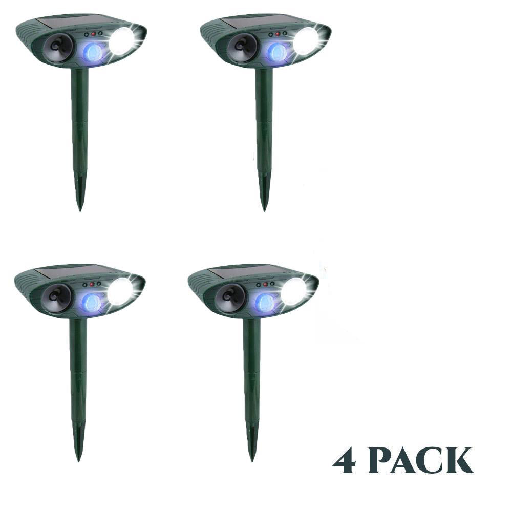 Ultrasonic Outdoor Animal Repeller - PACK OF 4